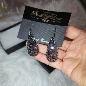 New Park Lane Smokey Hematite Teardrop Earrings.